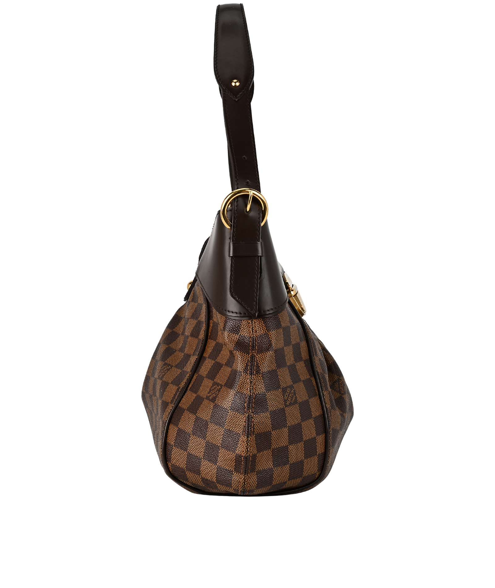 Sistina MM, &pound;695, Handbags, Brown/Red, Canvas, Side view